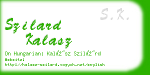 szilard kalasz business card